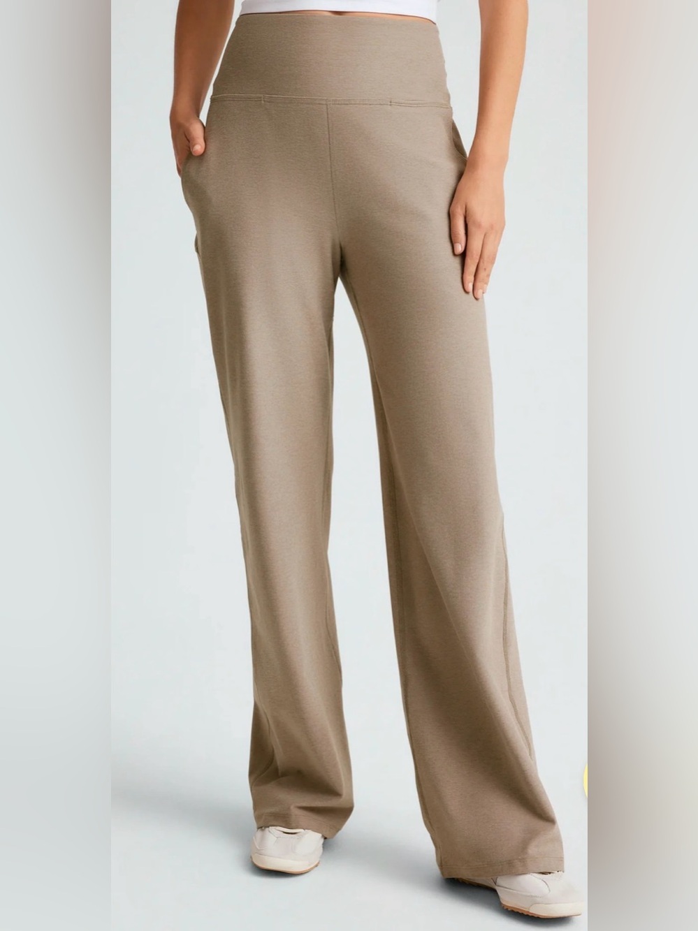 Beyond Yoga Wide-Leg Pants in Taupe